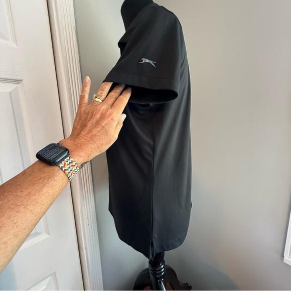 Slazenger Womens Golf Black Polo Shirt with Zipper  size L - Picture 4 of 9